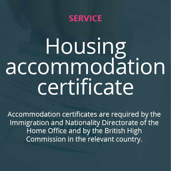 Housing Accommodation Certificate